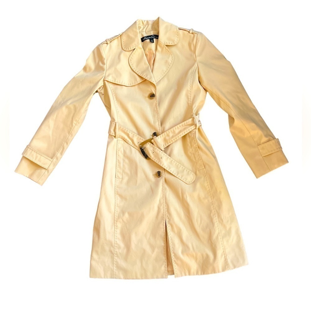 KENNETH COLE NEW YORK YELLOW WOMENS COAT SIZE M - Picture 3 of 11